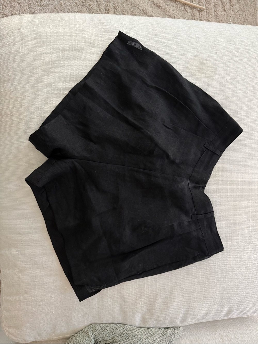 Vitamin A Black Linen Shorts